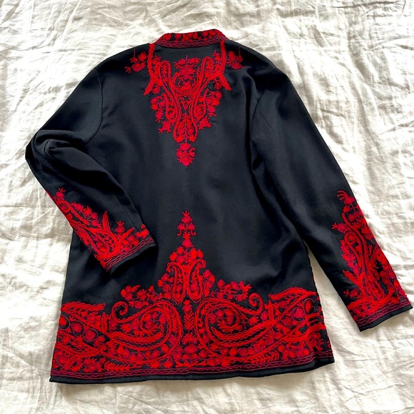 Embroidered Wool Jacket Women’s Size M - Picture 3 of 9